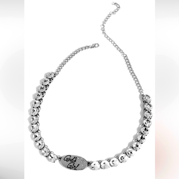 🙏💎 $15 SET❗️ INSPIRATIONAL❗️PAPARAZZI “GOD’S GIRL” WHITE NECKLACE & BRACELET❗️💎🙏 - Picture 7 of 10